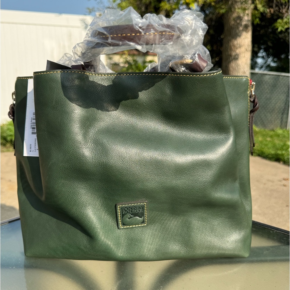 Dooney & Bourke Large Florentine Leather Barlow Satchel Shoulder Bag New! Ivy